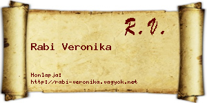 Rabi Veronika névjegykártya